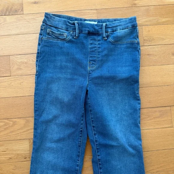 Good American Pull On Straight Power Stretch Jeans Size M Good Legs - Picture 5 of 14